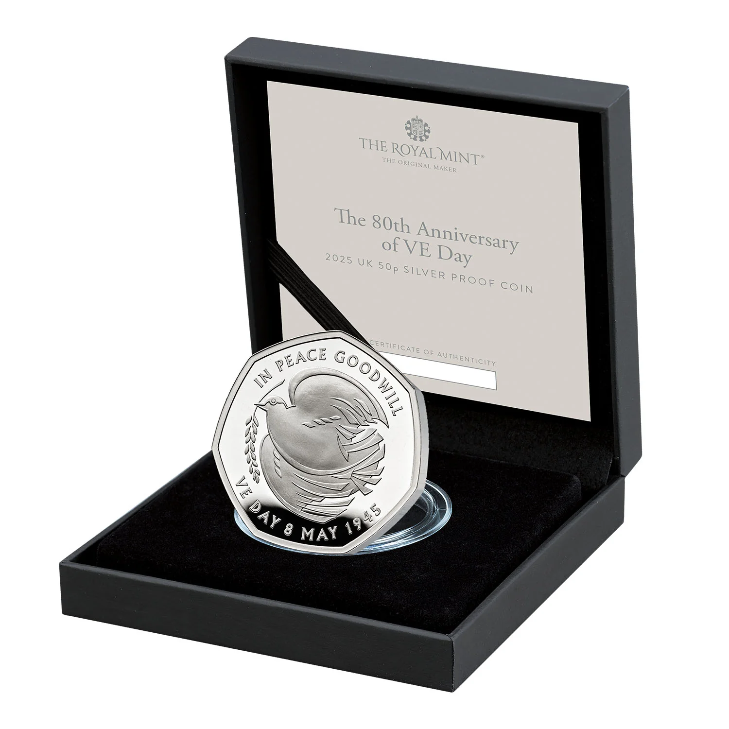 Great Britain 80th Anniversary of VE Day 2025 50p Silver Proof Coin - Image 3