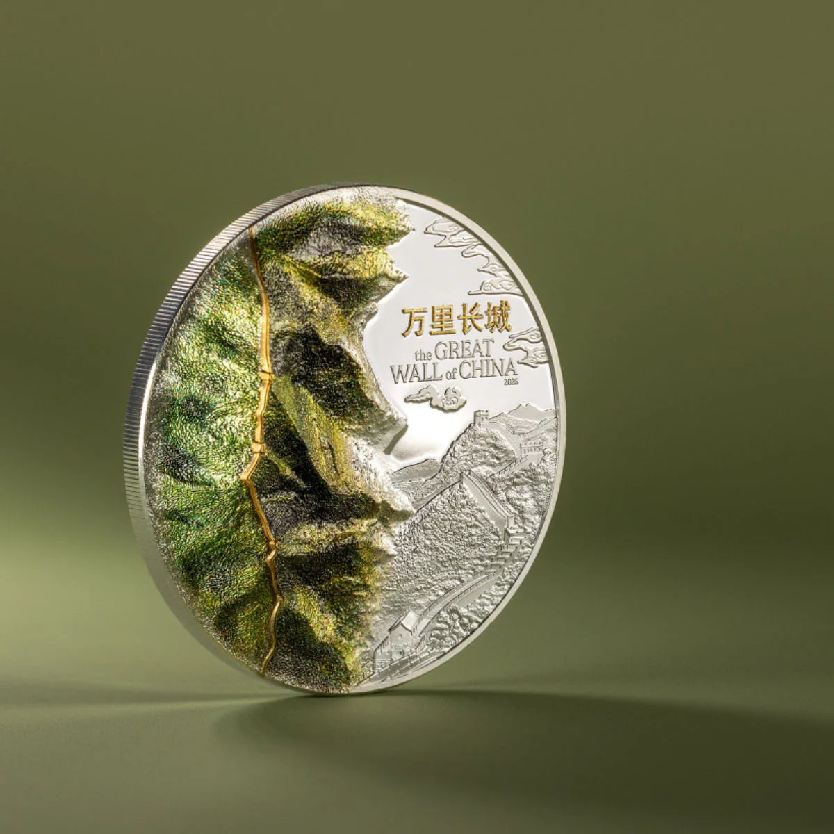 Great Wall of China 2025 $20 Ultra High Relief Gold-plated 3oz Silver Proof Coin - Image 5