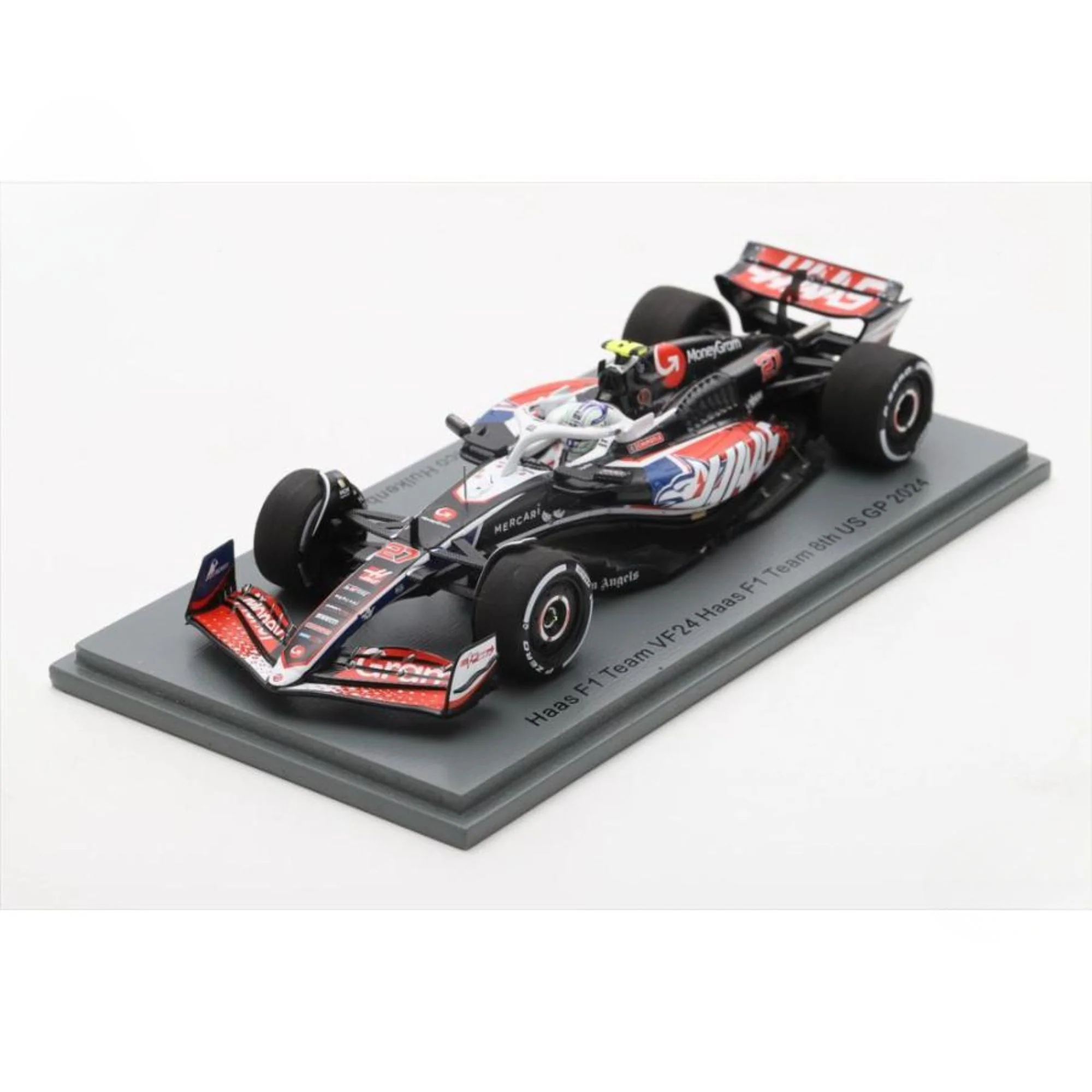 Haas F1 Team VF24 Haas F1 Team No.27 8th US GP 2024 - Nico Hulkenberg - 1:43 Scale Resin Model Car