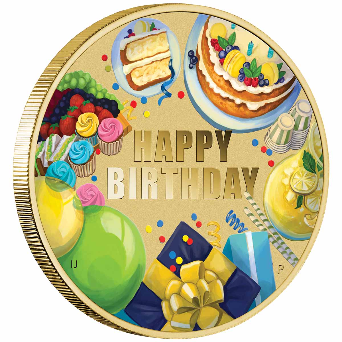 Happy Birthday 2024 $1 Stamp & Coin Cover - Image 2