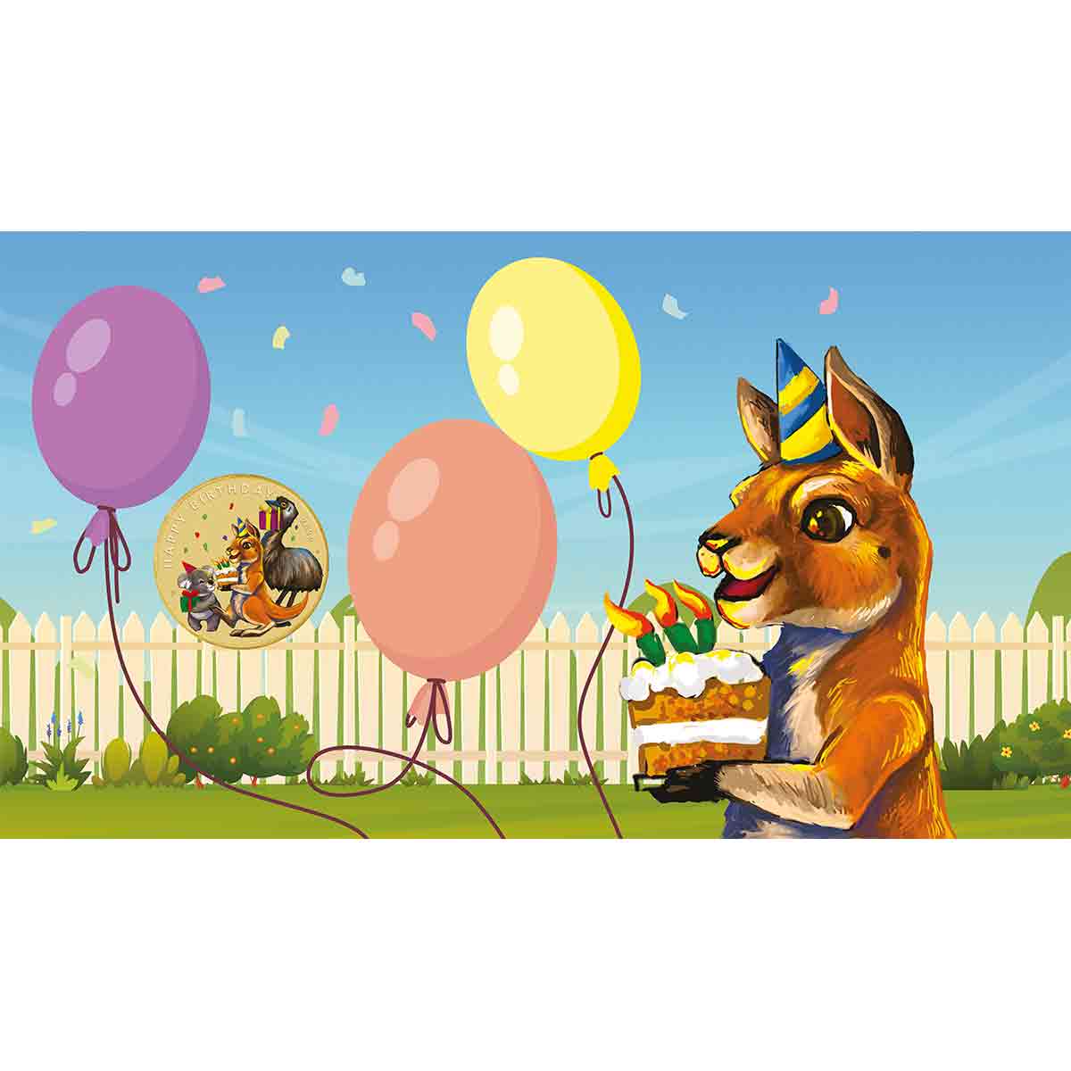 Australia Happy Birthday 2026 $1 Stamp & Coin Cover - Image 4