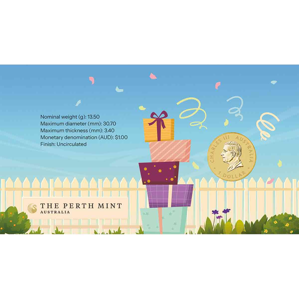 Australia Happy Birthday 2026 $1 Stamp & Coin Cover - Image 5