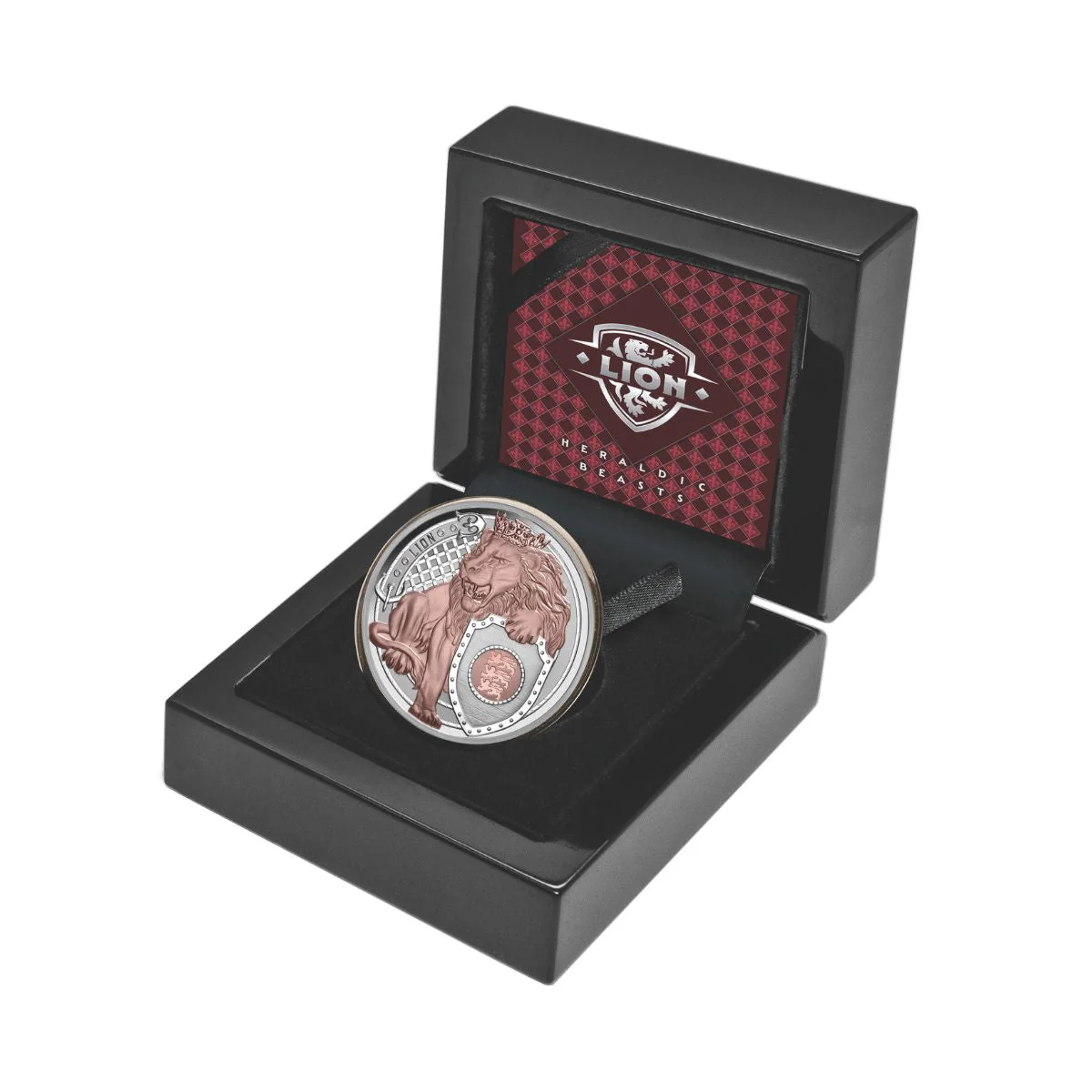 Heraldic Beasts 2025 $1 Lion 1oz Rose Gold Plated Silver Proof Coin - Image 3