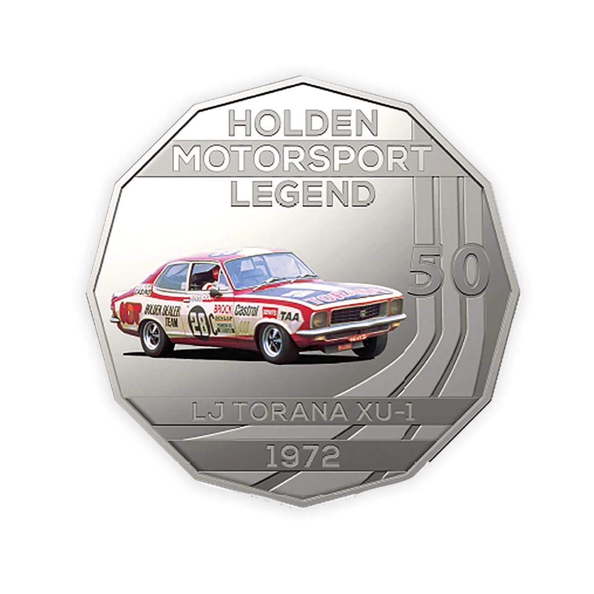 Holden 1972 LJ Torana XU 2018 50c Stamp & Coin Cover - Image 2