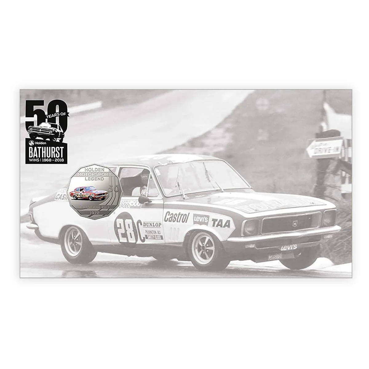 Holden 1972 LJ Torana XU 2018 50c Stamp & Coin Cover - Image 3