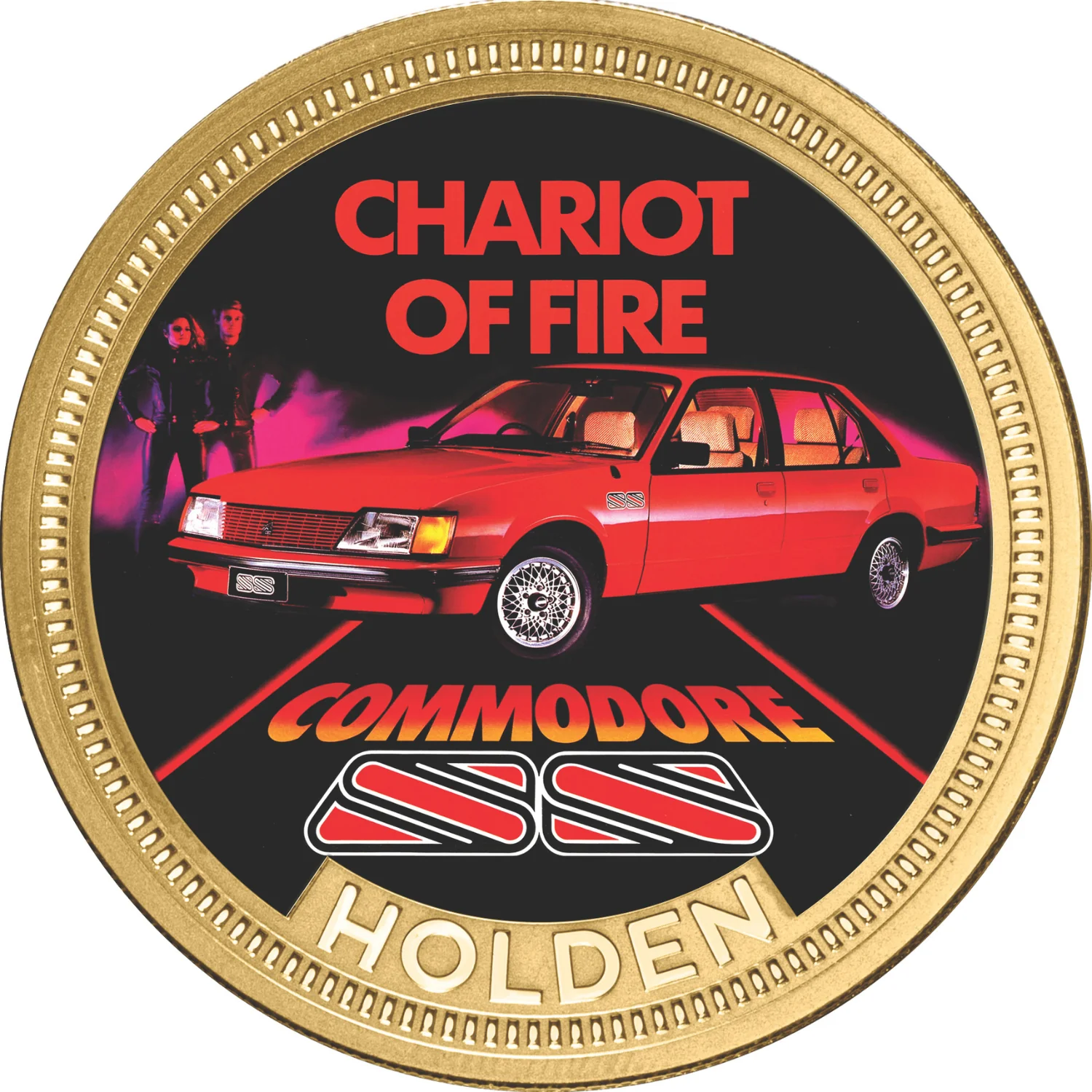 Holden VH SS Commodore Gold-plated Prooflike Medallion