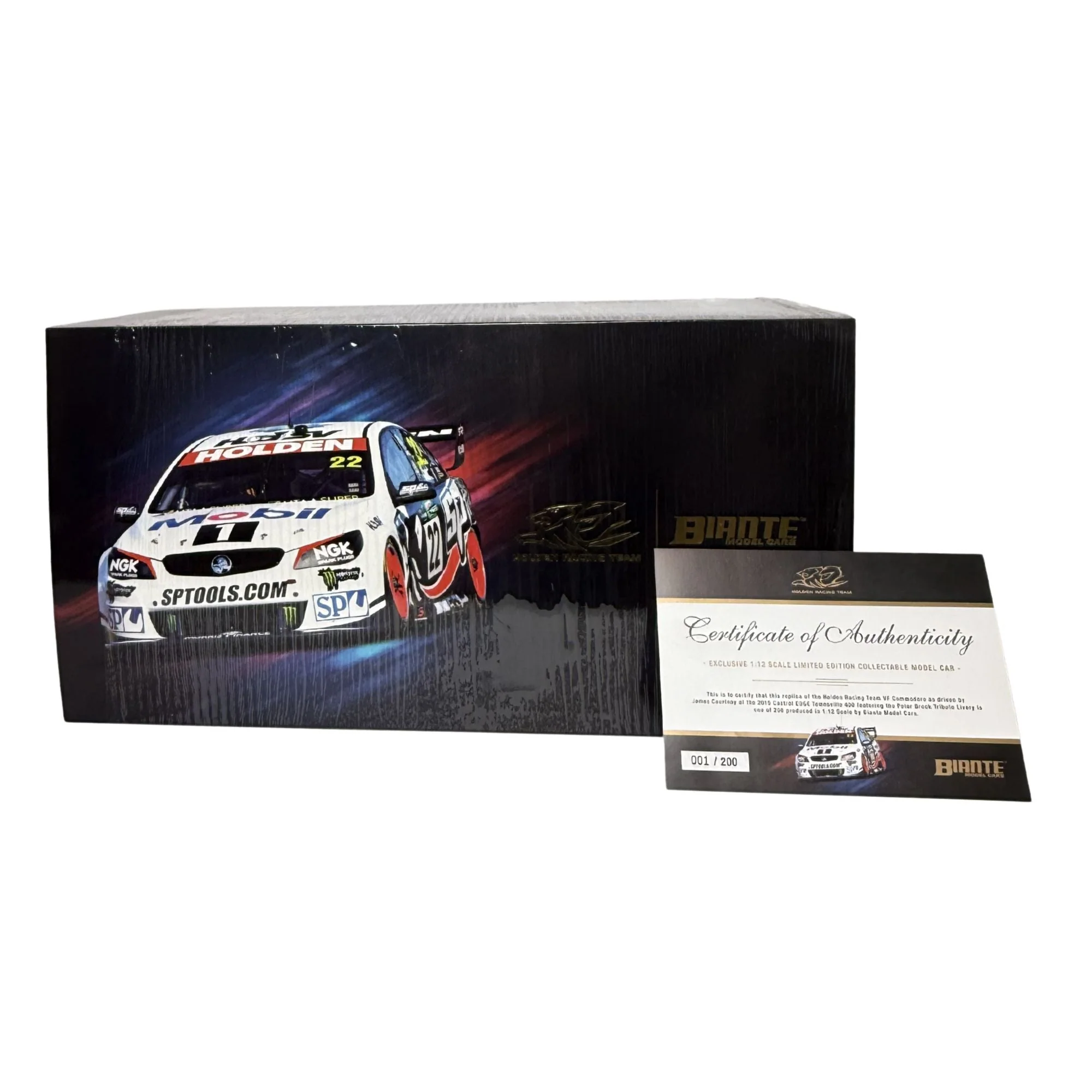 Certificate #1 - HOLDEN COMMODORE VF 2015 SP TOOLS 2015 #22 COURTNEY - 1:12 Scale Resin Model Car
