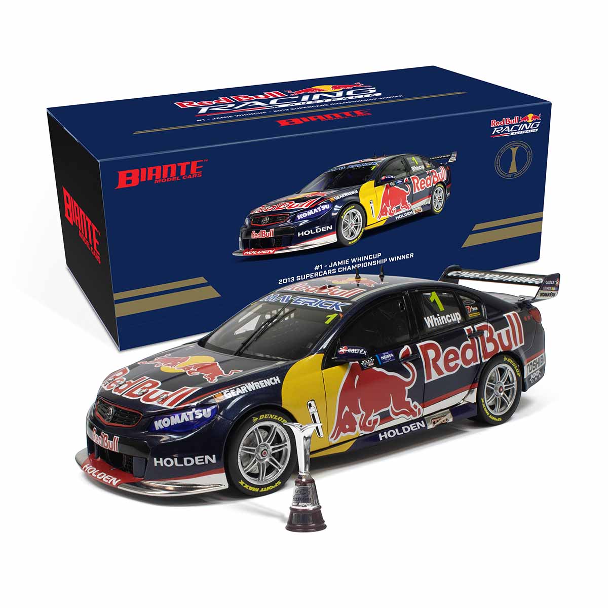 HOLDEN VF COMMODORE - RED BULL HOLDEN RACING #1 - WHINCUP - 2013 CHAMPIONSHIP WINNER - Sydney NRMA Motoring & Services 500 - 1:18 Scale Diecast Model Car