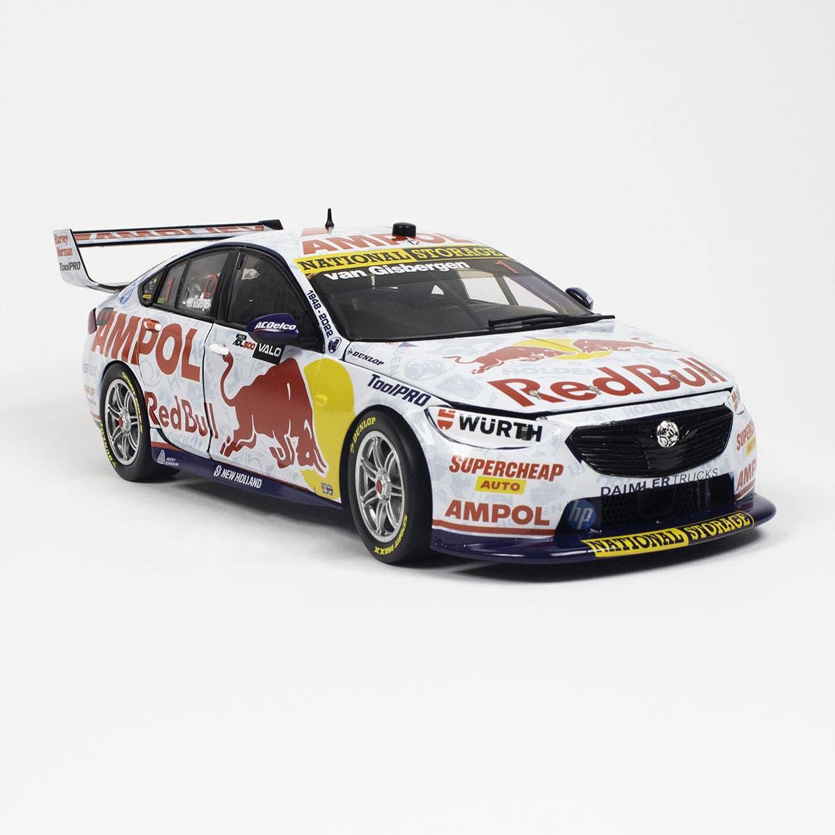 HOLDEN ZB COMMODORE - RED BULL AMPOL RACING - VAN GISBERGEN #1 - 2022 VAILO Adelaide 500 CHAMPIONSHIP WINNER - 1:12 Scale Resin Model Car