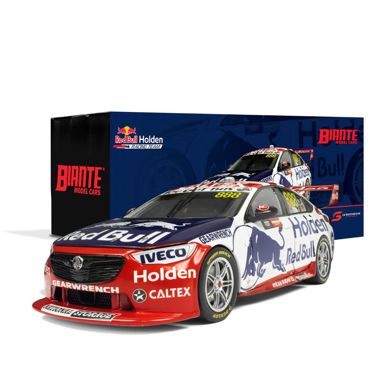 HOLDEN ZB COMMODORE - RED BULL HOLDEN RACING - JAMIE WHINCUP/CRAIG LOWNDES #888 - 2019 - RETRO LIVERY - BATHURST 1000 - 4th place - 1:18 Scale Diecast Model Car