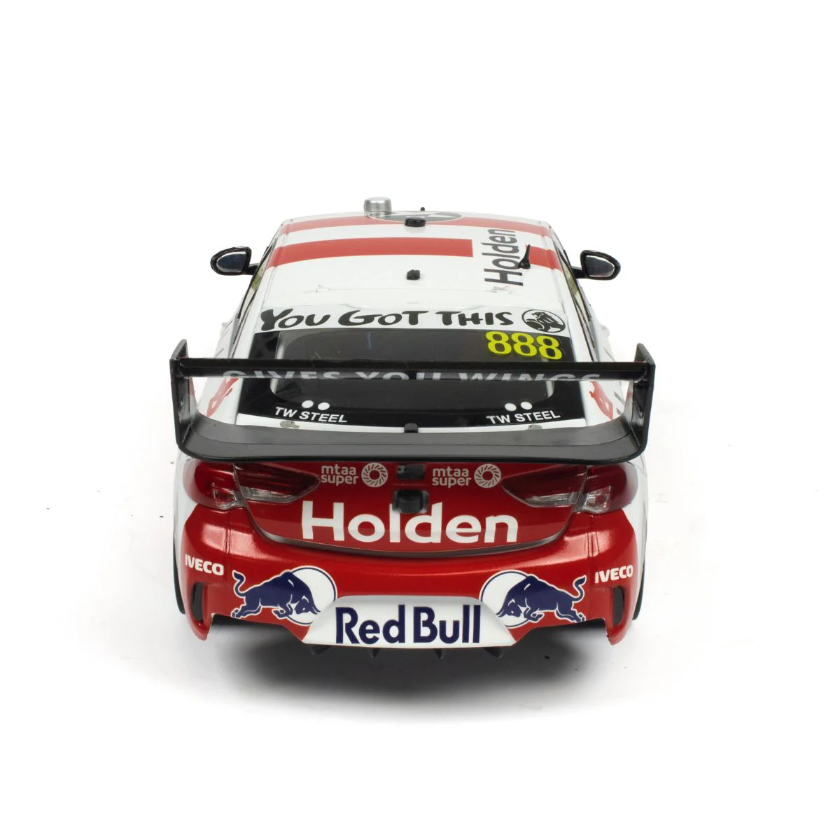 HOLDEN ZB COMMODORE - RED BULL HOLDEN RACING - JAMIE WHINCUP/CRAIG LOWNDES #888 - 2019 - RETRO LIVERY - BATHURST 1000 - 4th place - 1:43 Scale Diecast Model Car - Image 5