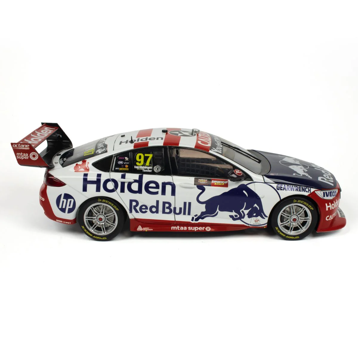 HOLDEN ZB COMMODORE - RED BULL HOLDEN RACING - SHANE VAN GISBERGEN/GARTH TANDER #97 - 2019 - RETRO LIVERY - BATHURST 1000 - RUNNER-UP - 1:18 Scale Diecast Model Car - Image 8