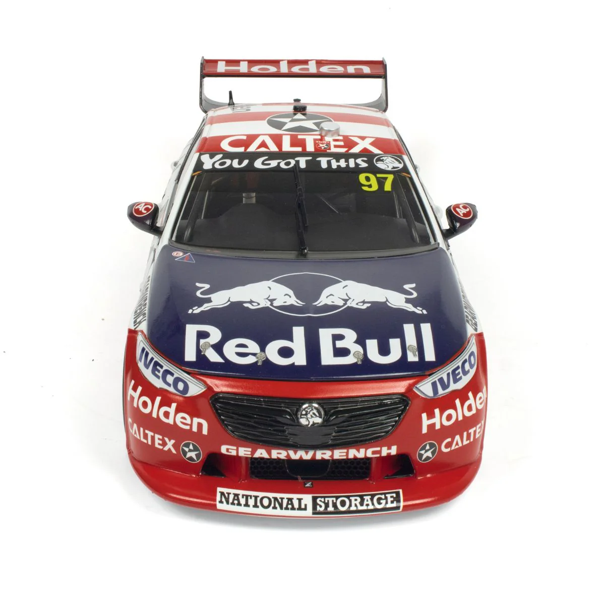 HOLDEN ZB COMMODORE - RED BULL HOLDEN RACING - SHANE VAN GISBERGEN/GARTH TANDER #97 - 2019- RETRO LIVERY - BATHURST 1000 - RUNNER-UP - 1:43 Scale Diecast Model Car - Image 4