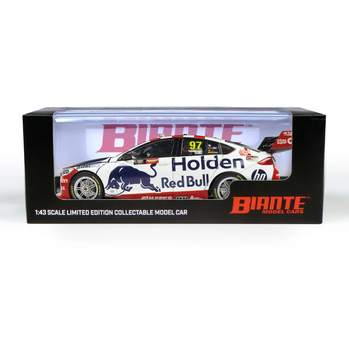 HOLDEN ZB COMMODORE - RED BULL HOLDEN RACING - SHANE VAN GISBERGEN/GARTH TANDER #97 - 2019- RETRO LIVERY - BATHURST 1000 - RUNNER-UP - 1:43 Scale Diecast Model Car - Image 7