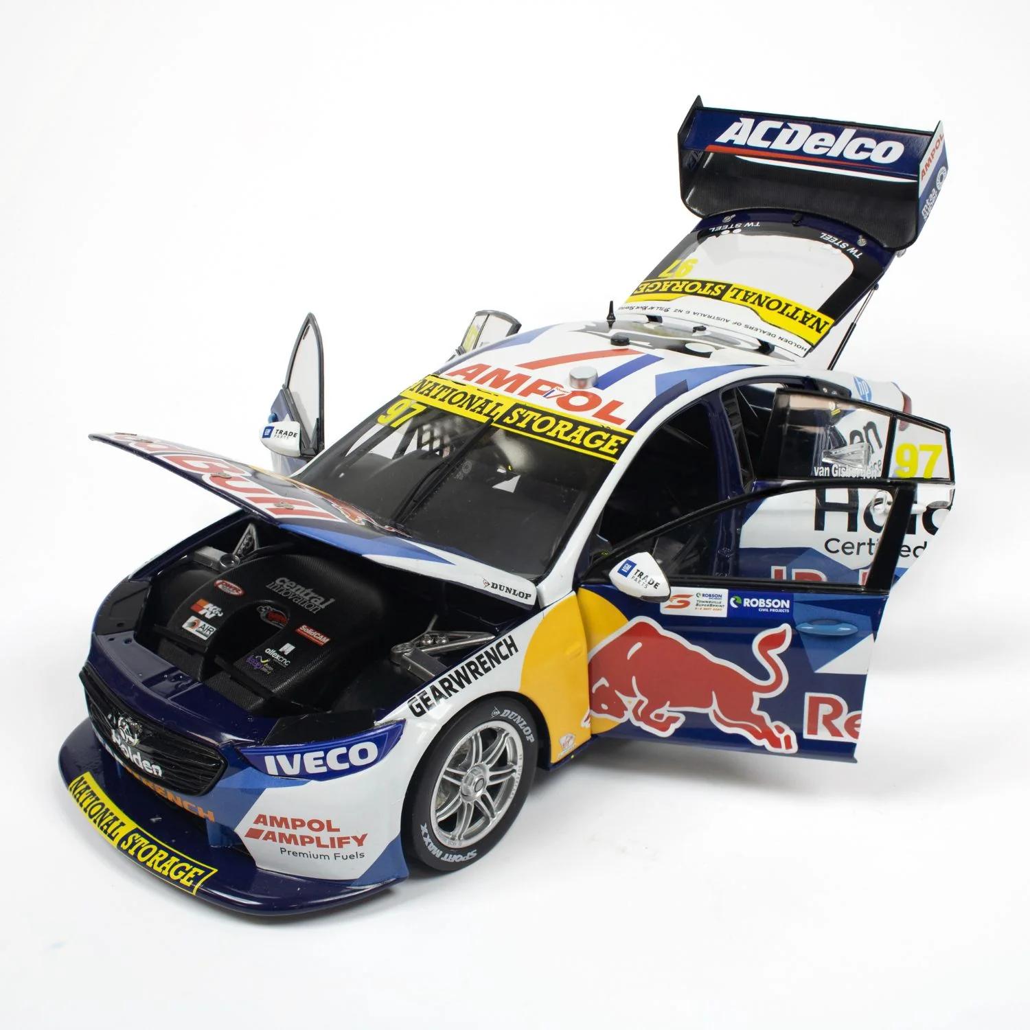 HOLDEN ZB COMMODORE - TRIPLE EIGHT RACE ENGINEERING - SHANE VAN GISBERGEN #97 - 2020 - NTI TOWNSVILLE SUPERSPRINT - RACE 23 - 200TH CHAMPIONSHIP RACE WIN - 1:18 Scale Diecast Model Car - Image 2