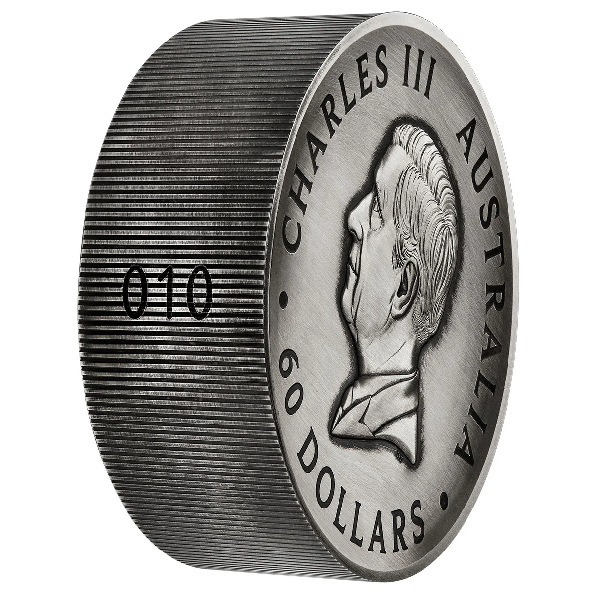 Australia Honey Bee 2024 $60 High Relief Two Kilo Silver Antique Coin - Image 3