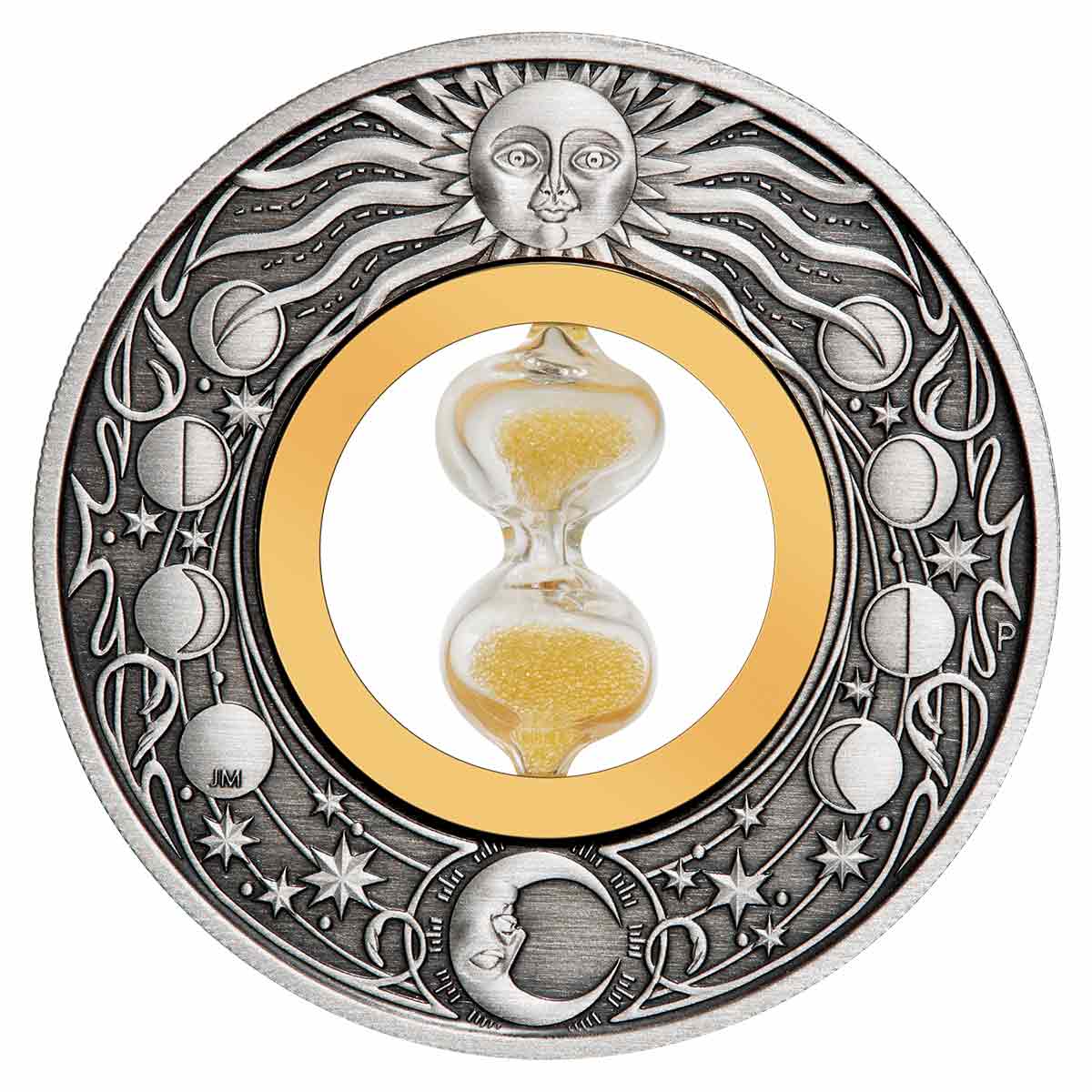 Hourglass 2021 $2 2oz Silver Antique Coin - Image 3