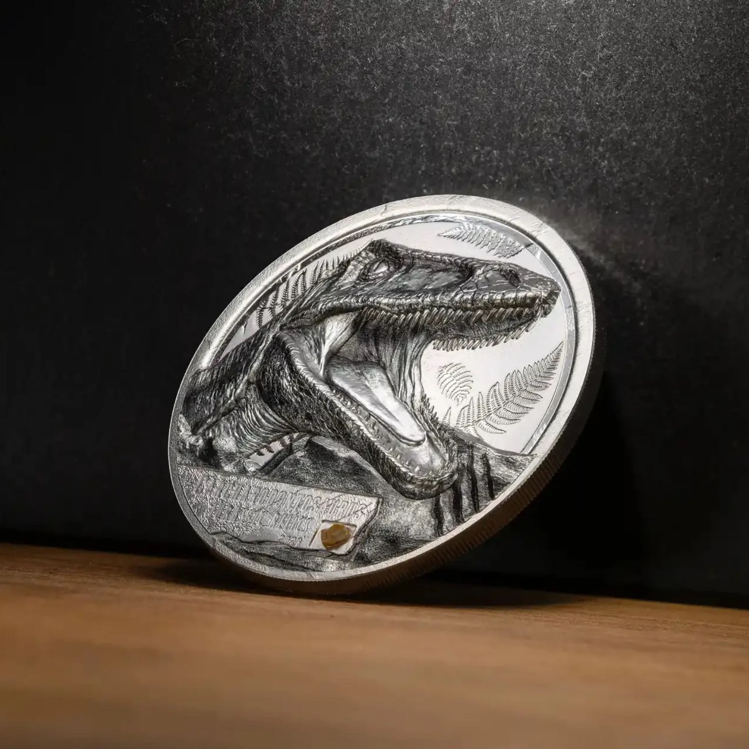 Jurassic Relics Carcharodontosaurus 2026 $5 1oz Silver Coin - Image 3