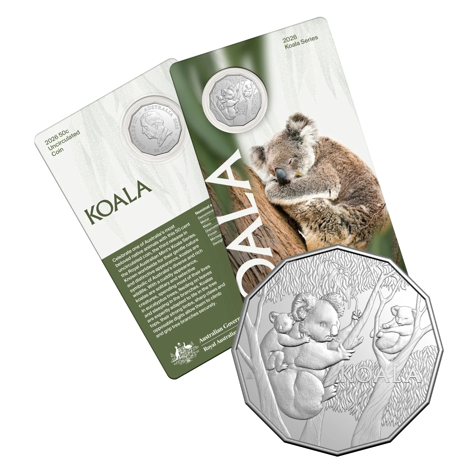 Australia Koala 2026 50c Cupro-Nickel Uncirculated Coin