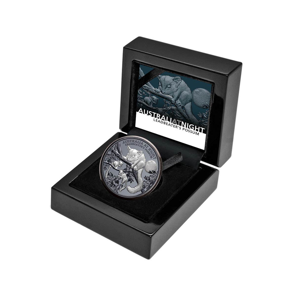 Leadbeater's Possum Australia at Night 2022 $1 1oz Silver Black Proof Coin - Image 3