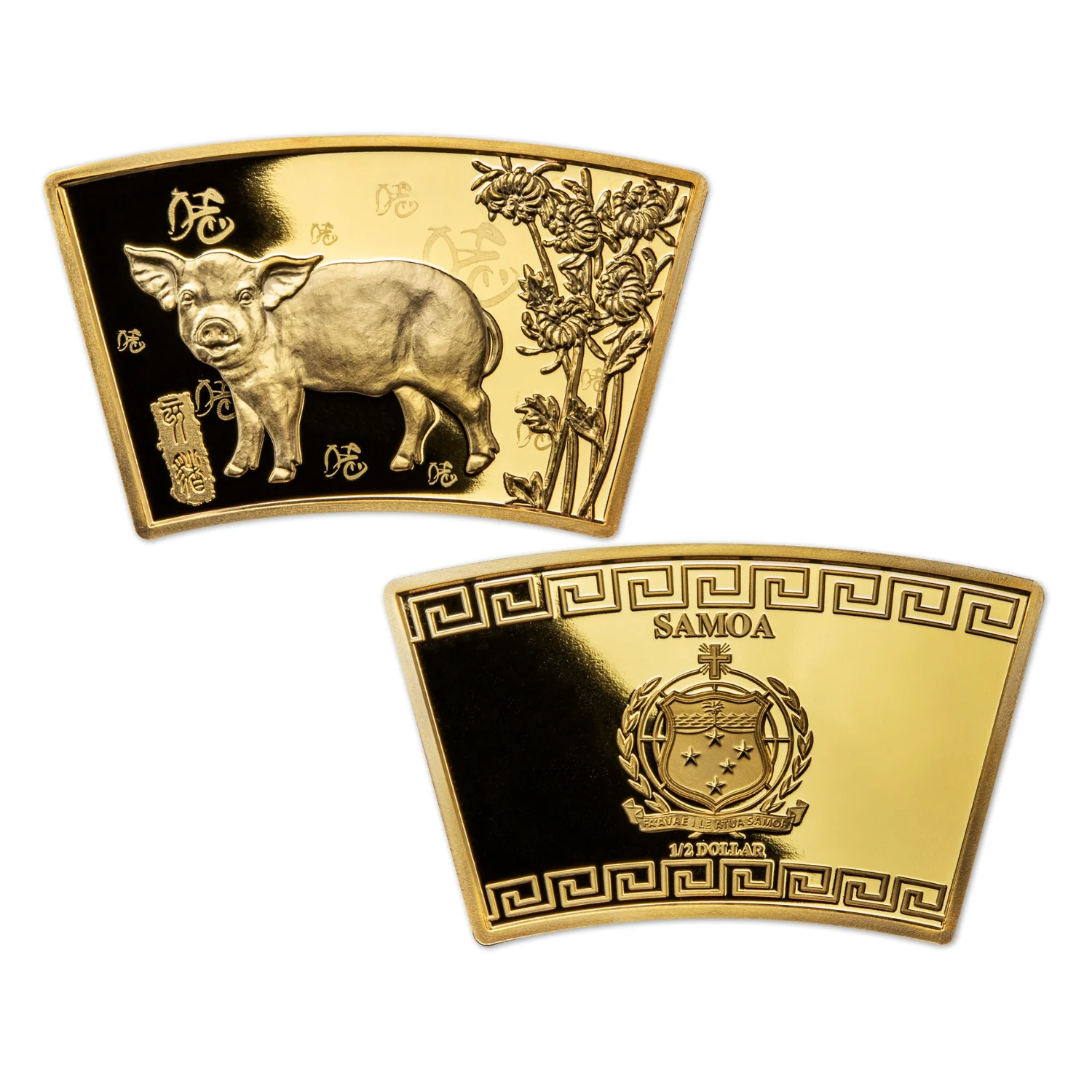 Lunar Pig 1/2 Dollar Gold-plated Coin