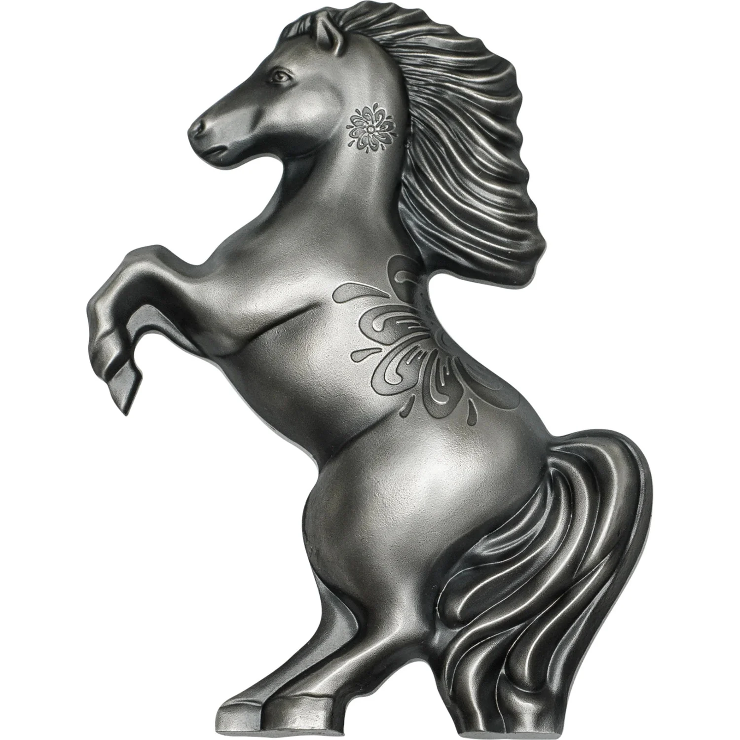 Lunar Year of the Horse 2026 1000T Wild Horse Ultra High Relief 1oz Silver Antique Coin