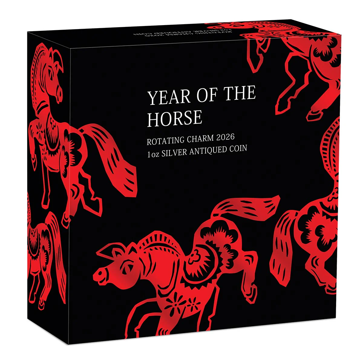 Lunar Year of the Horse Rotating Charm 2026 $1 1oz Silver Antique Coin - Image 4