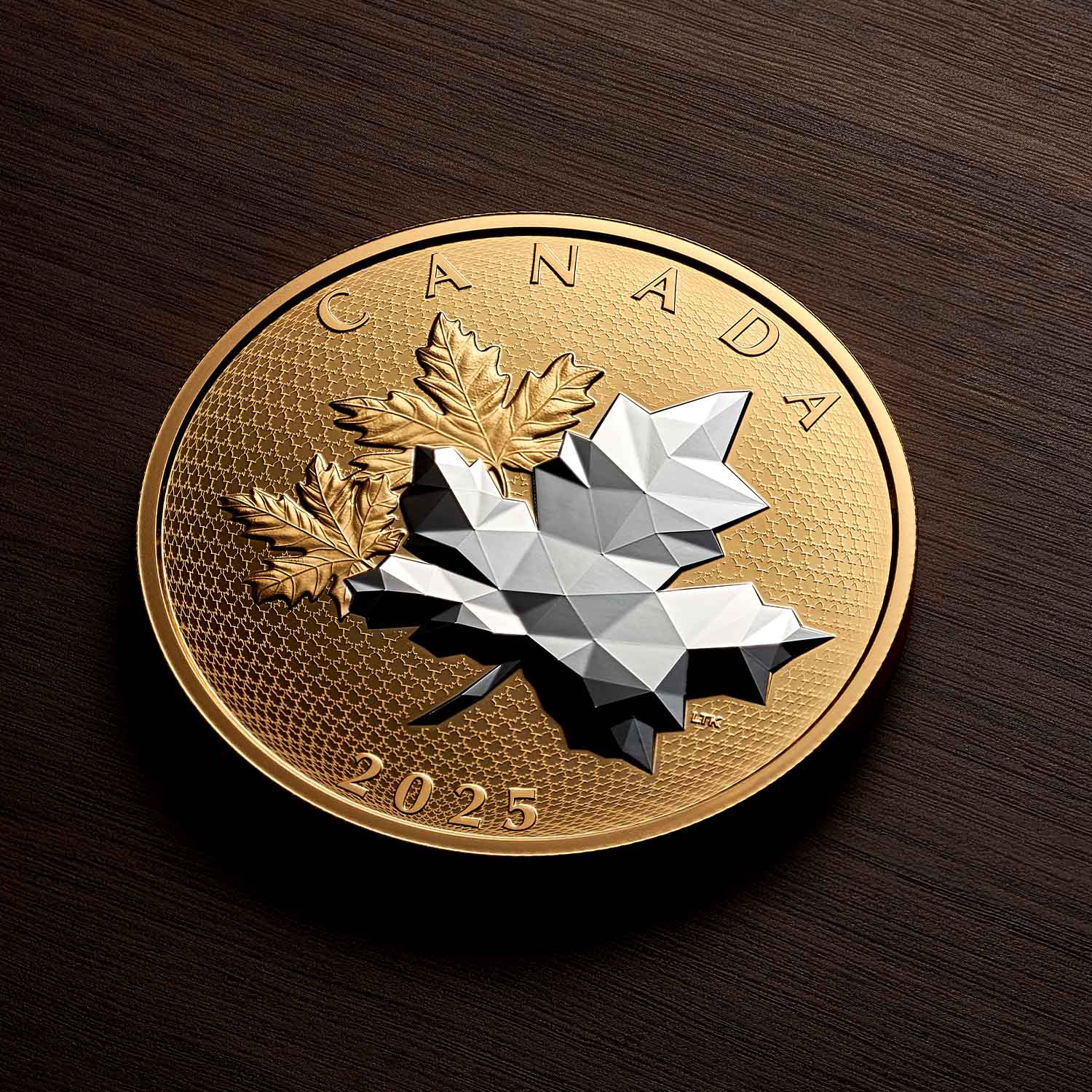 Maple Leaf 2025 $50 Gold-plated 5oz Silver Proof Coin - Image 6