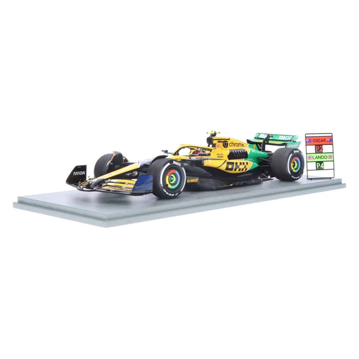 McLaren Formula 1 Team MCL38 No.4 4th Monaco GP 2024 - Lando Norris - 1:18 Scale Resin Model Car