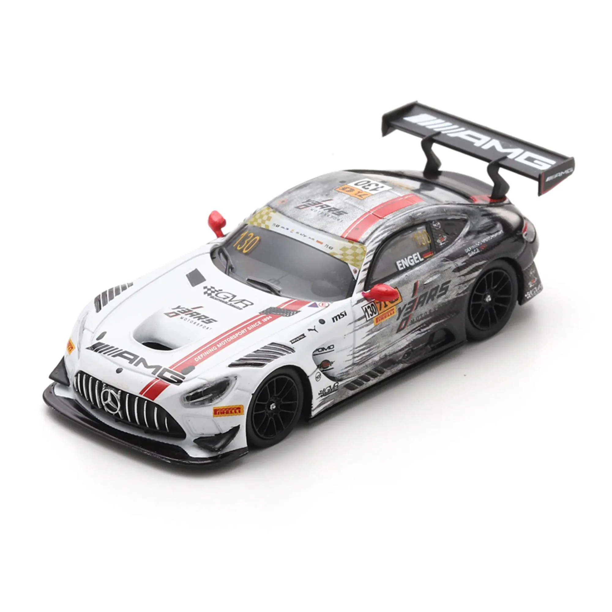 Mercedes-AMG GT3 Evo No.130 Mercedes-AMG Team GMR - Winner FIA GT World Cup Macau 2024 - Maro Engel - 1:64 Scale Resin Model Car