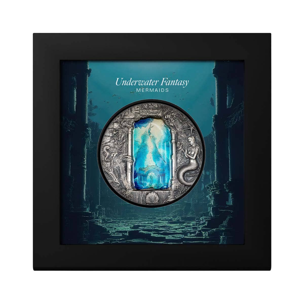Mermaids 2024 $20 Ultra High Relief 3oz Silver Antique Coin - Image 3