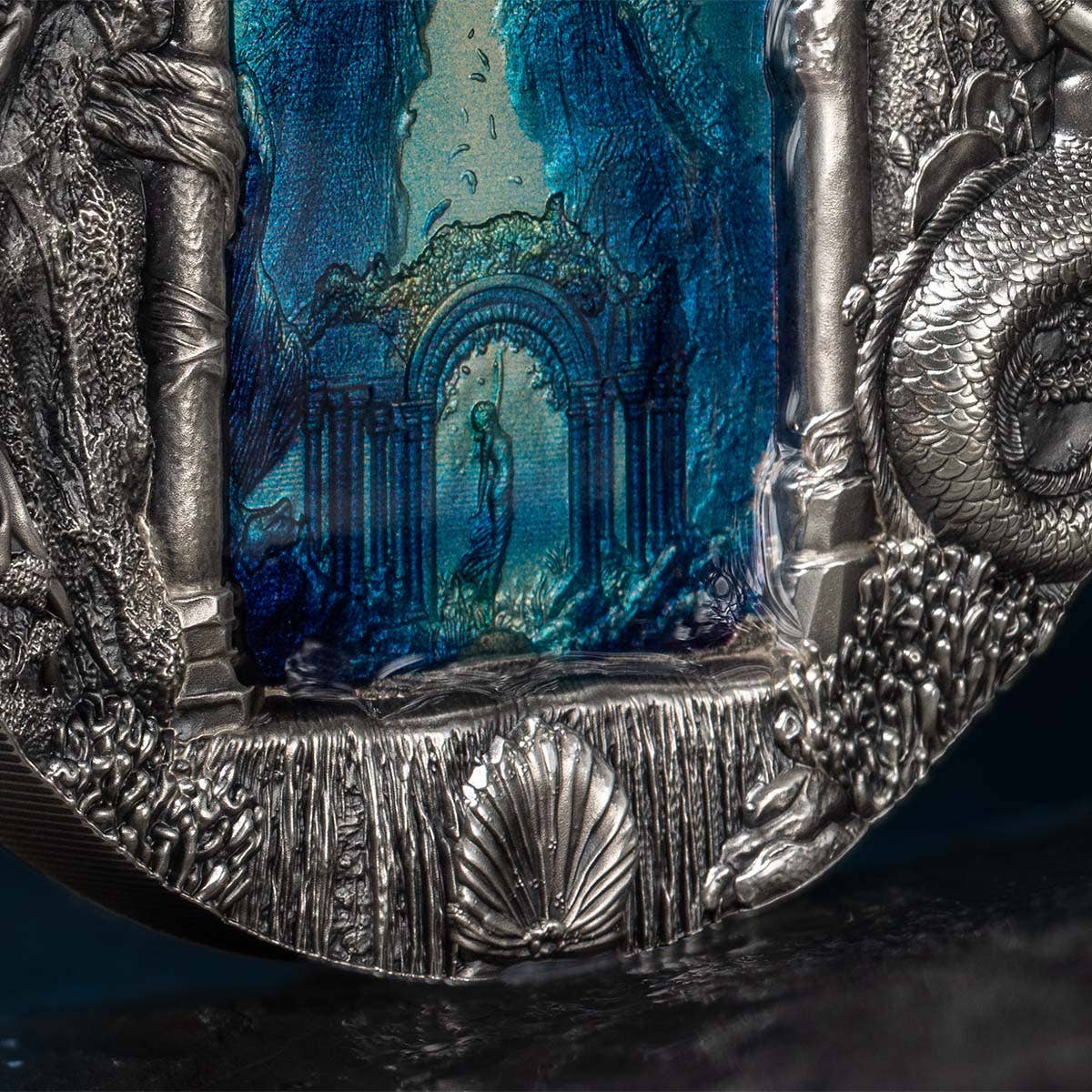 Mermaids 2024 $20 Ultra High Relief 3oz Silver Antique Coin - Image 6
