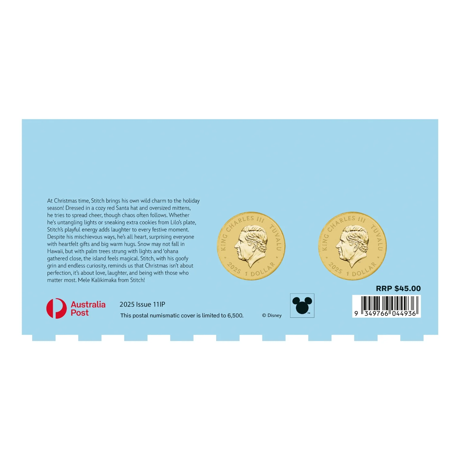 Merry Stitchmas 2025 $1 2-Coin Stamp & Coin Cover - Image 7