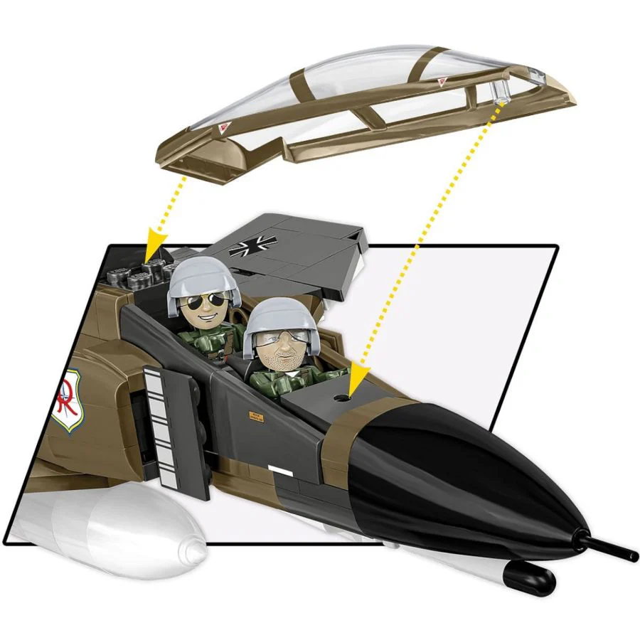 Model Brick Set Armed Forces F-4F Phantom II Luft. (666 Pieces) - Image 3