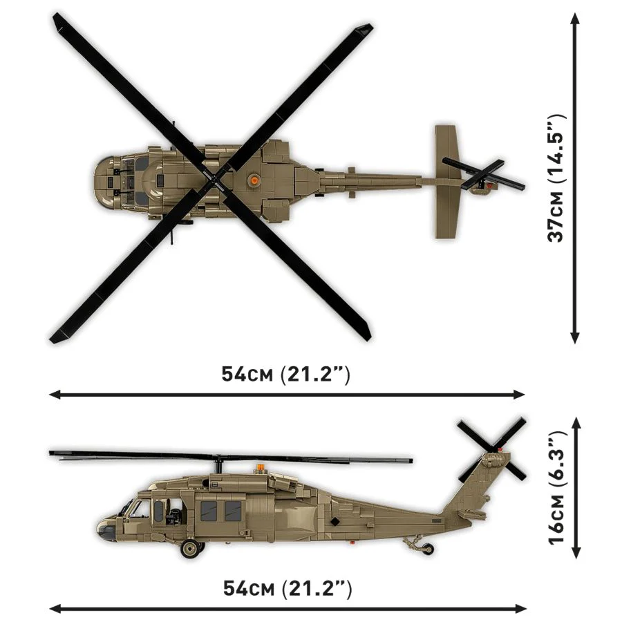 Model Brick Set Armed Forces Sikorsky UH-60 Black Hawk (928 Pieces) - Image 7