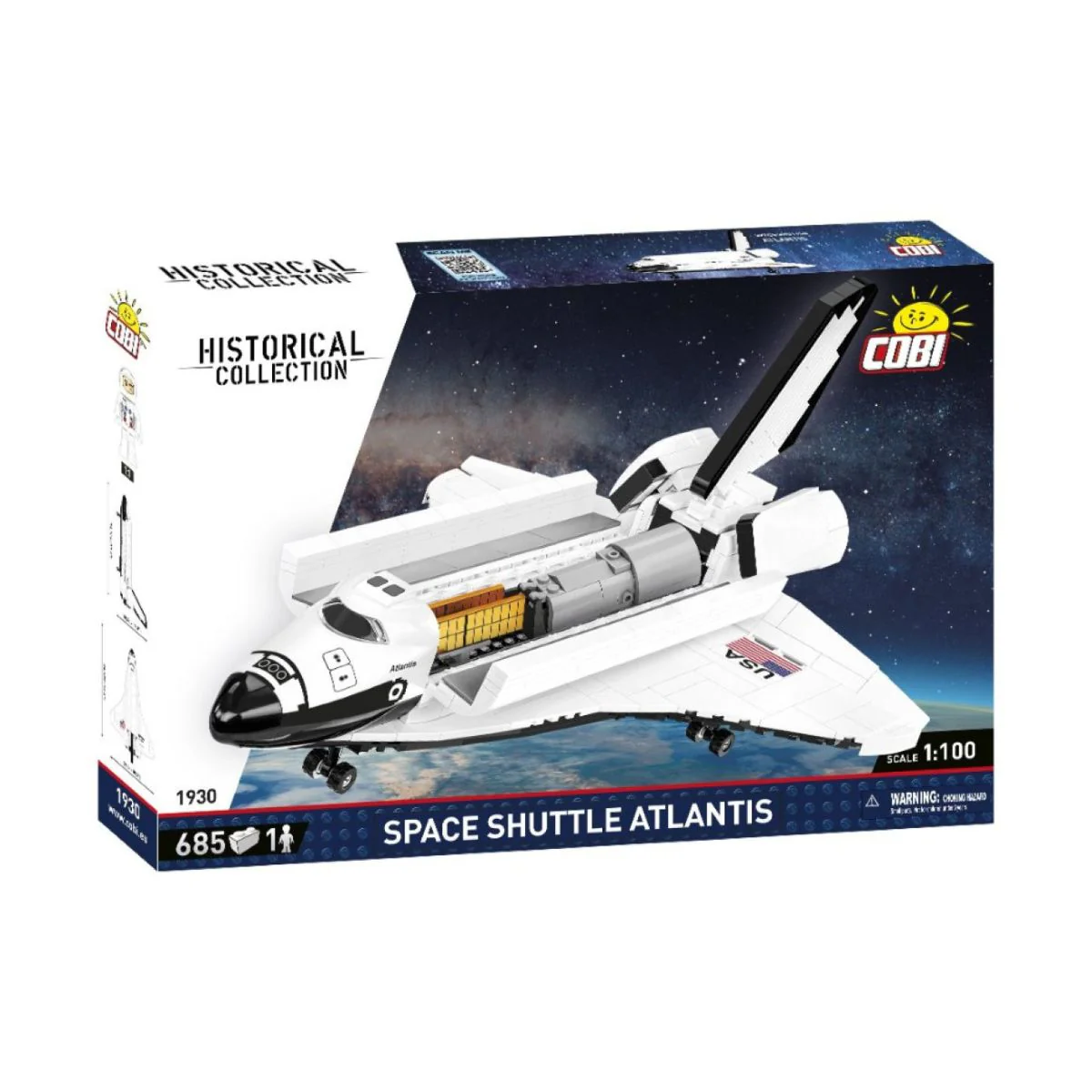 Model Brick Set Cobi Space Shuttle Atlantis Model (685 Pieces) - Image 2