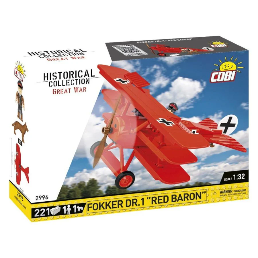 Model Brick Set Great War Fokker Dr.1 Red Baron (221 Pieces) - Image 2