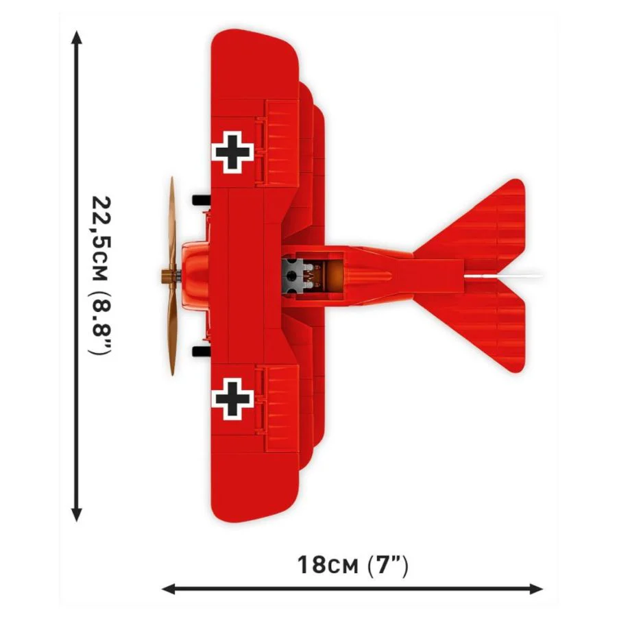 Model Brick Set Great War Fokker Dr.1 Red Baron (221 Pieces) - Image 4