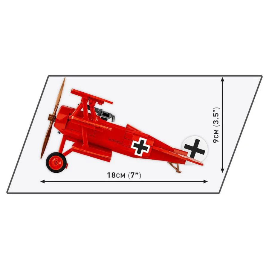 Model Brick Set Great War Fokker Dr.1 Red Baron (221 Pieces) - Image 5