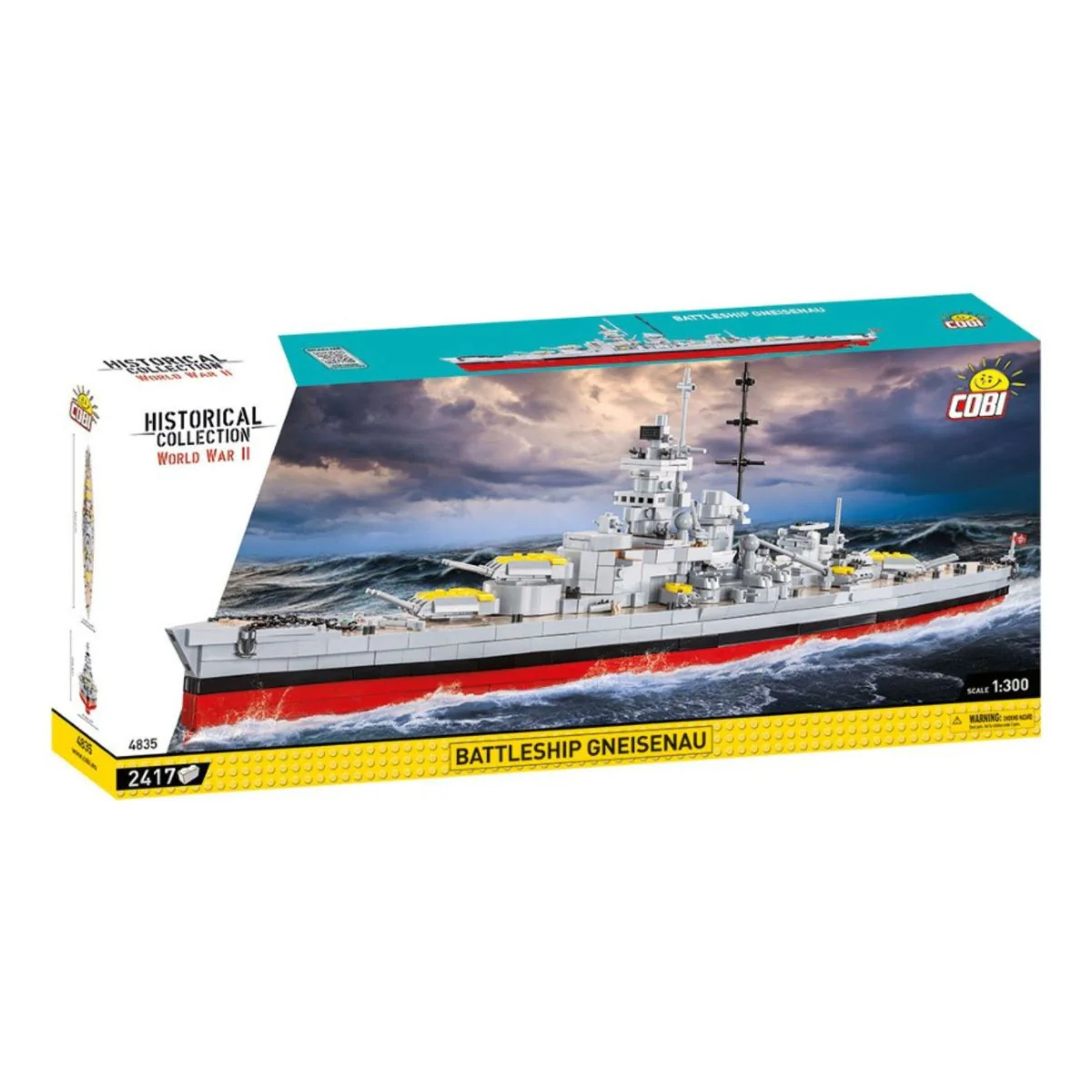 Model Brick Set World War 2 Battleship Gneisenau (2417 Pieces) - Image 3