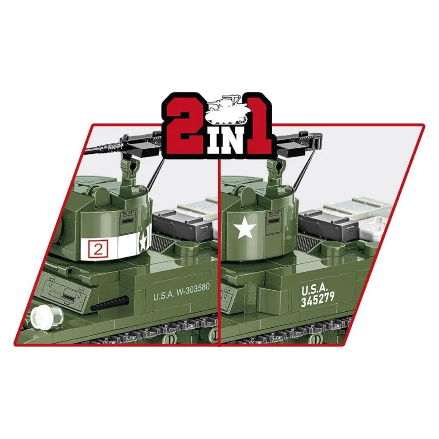 Model Brick Set World War 2 M3 Stuart (511 Pieces) - Image 4