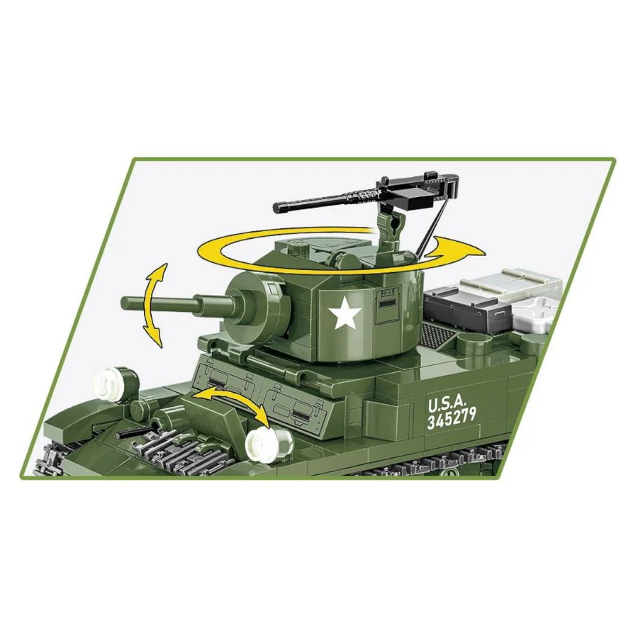 Model Brick Set World War 2 M3 Stuart (511 Pieces) - Image 5