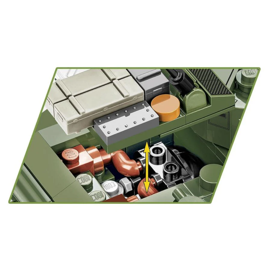 Model Brick Set World War 2 M3 Stuart (511 Pieces) - Image 6