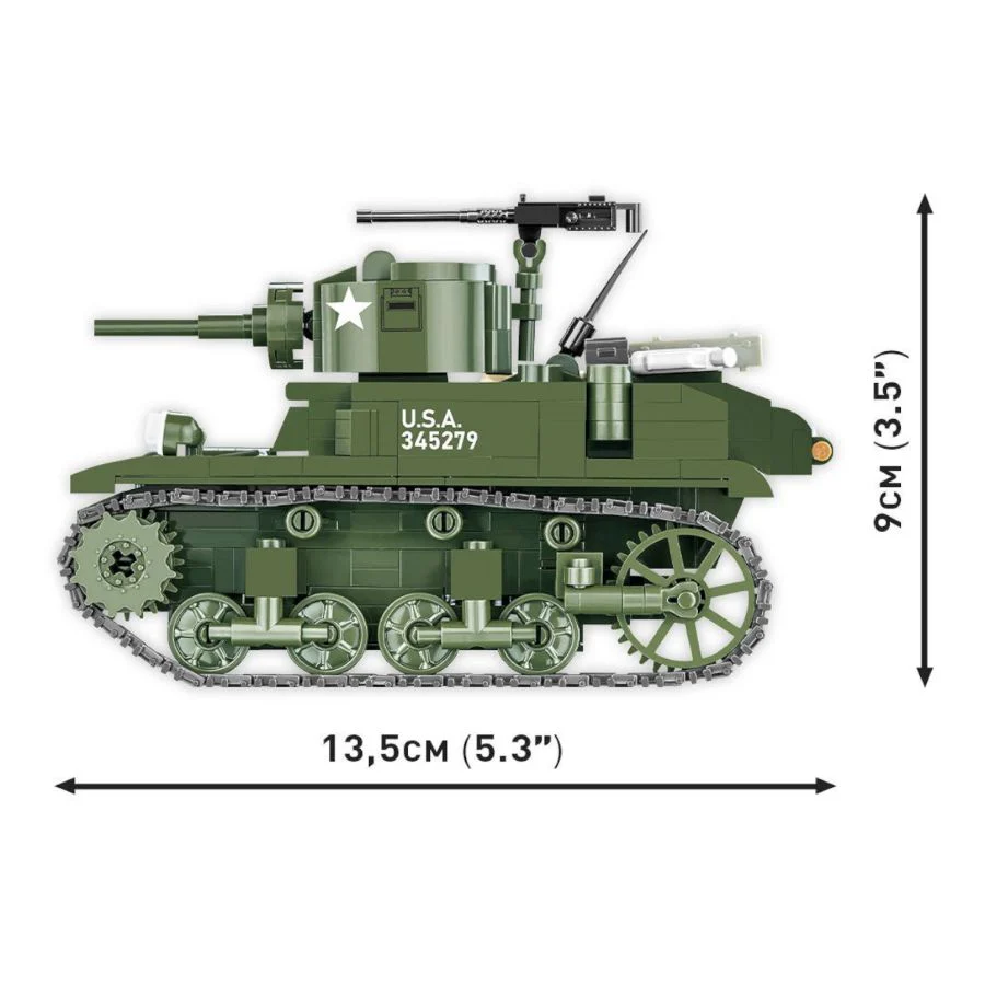 Model Brick Set World War 2 M3 Stuart (511 Pieces) - Image 7