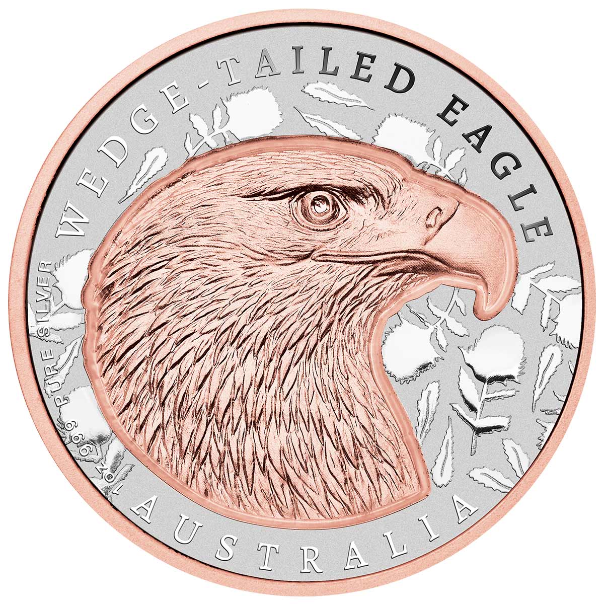 Native Impressions Wedge-Tailed Eagle 2026 $2 Rose Gold-plated Incuse 1oz Silver Proof Coin - Image 3