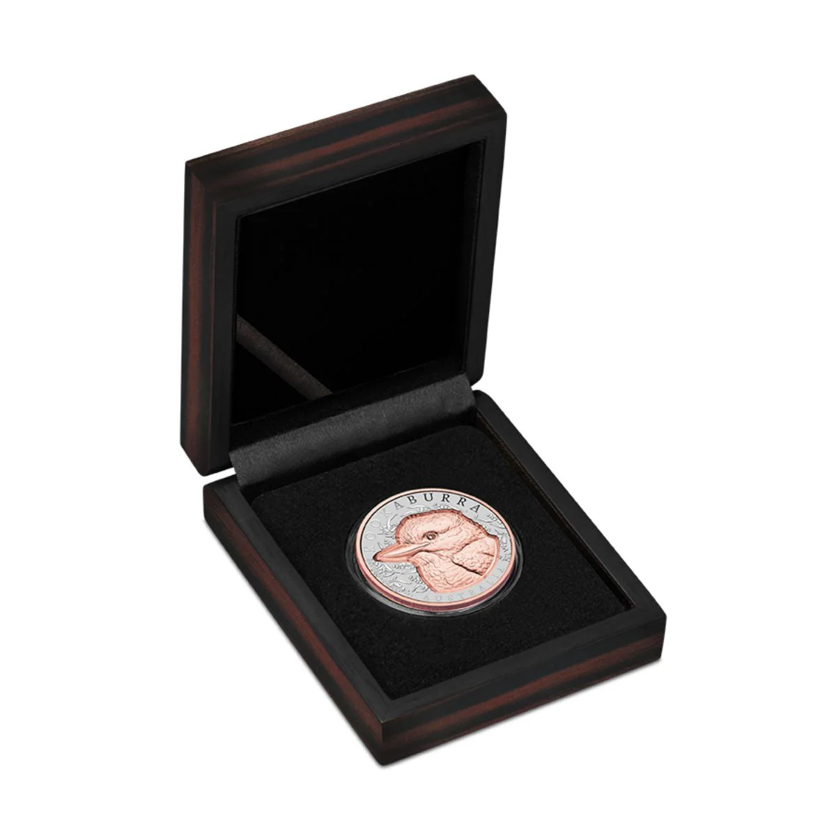 Native Impressions Kookaburra 2025 $2 Super Incuse Rose Gold-plated 1oz Silver Coin - Image 3