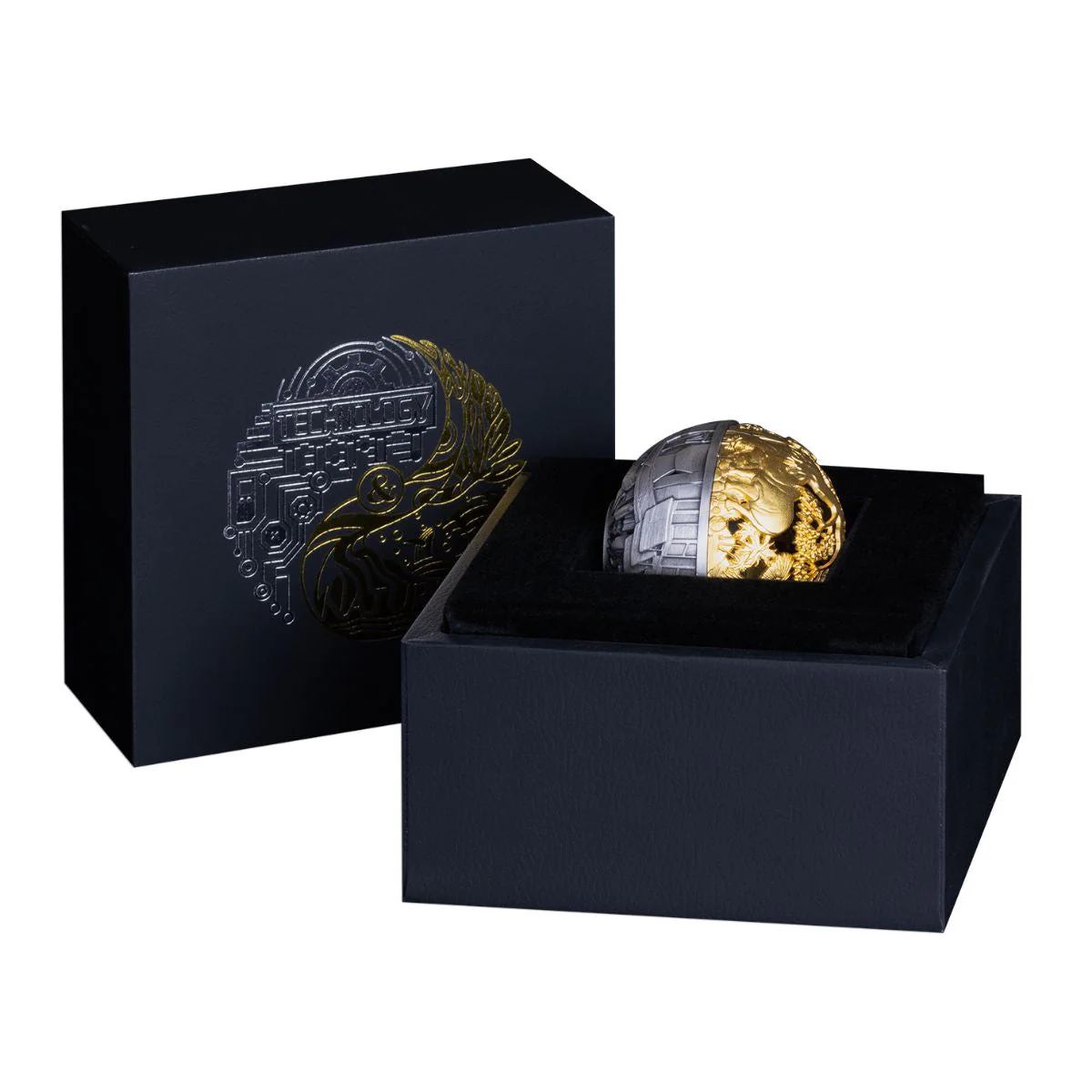 Nature & Technology 2025 $5 Filigree Gold-plated 2oz Silver Antique Spherical Coin - Image 8