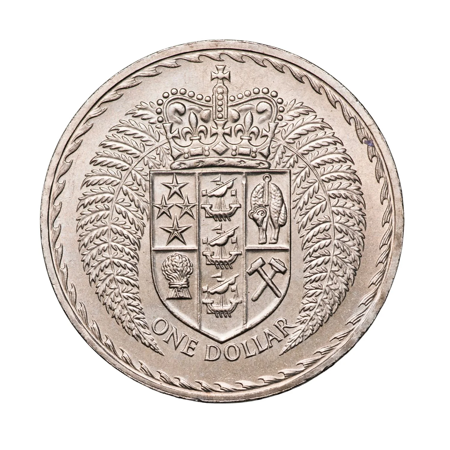 New Zealand Decimal Currency Introduction 1967 $1 Cupro-Nickel Uncirculated Coin - Image 2