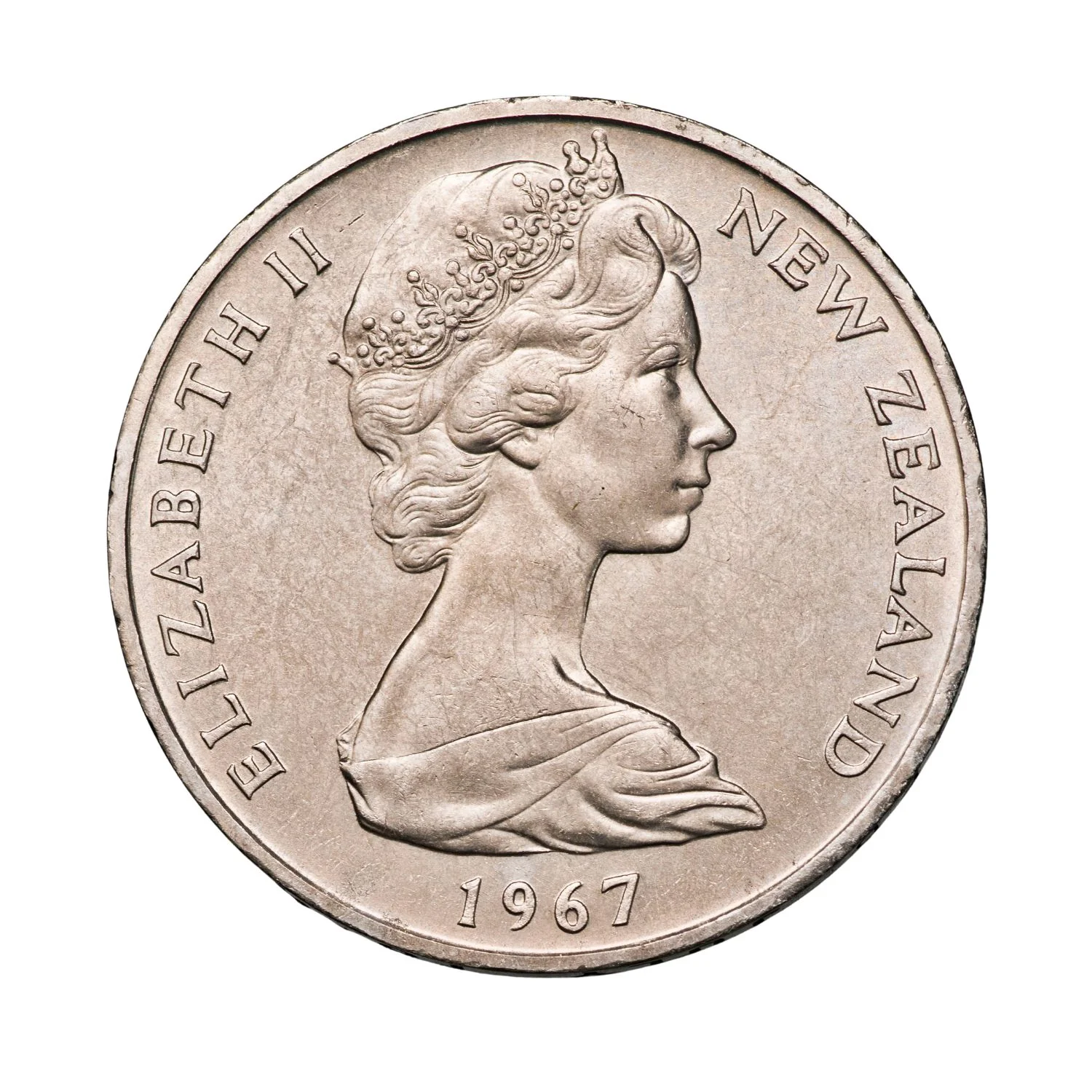 New Zealand Decimal Currency Introduction 1967 $1 Cupro-Nickel Uncirculated Coin - Image 3