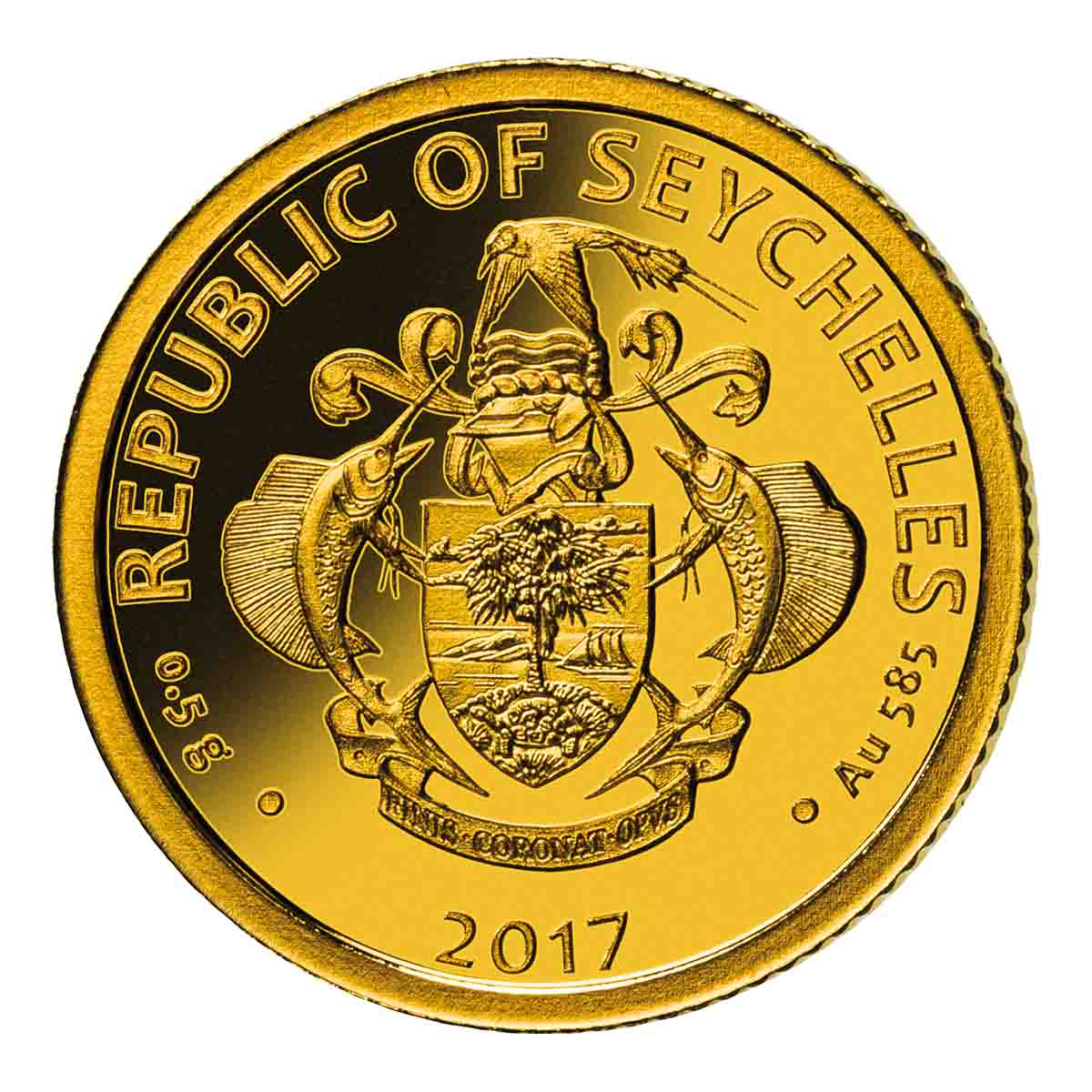 Notre-Dame Paris 2017 5 Rupees Gold Proof Coin - Image 2